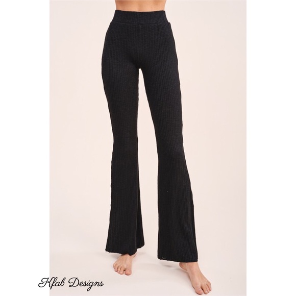 ❤️LAST Stretch Textured Rib High Waist Flare Pants - Picture 4 of 5